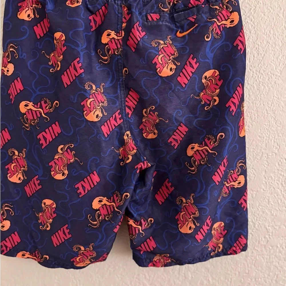 Nike Blue and Red Octopus Swim Shorts